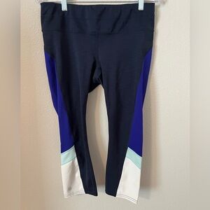 Athleta Black and Blue Leggings